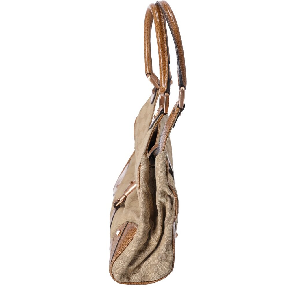 GUCCI Jackie Hobo Bag 124407 Beige Brown Jacquard Leather - Picture 2 of 9